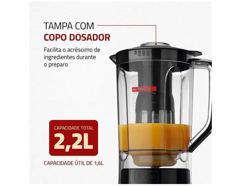 Liquidificador Mondial Turbo Power L-99 FB 550W com Filtro – 110V
