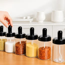 Porta Temperos de Vidro com Colher